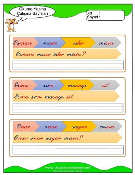 s sesi Grubu Çalışma Sayfaları
